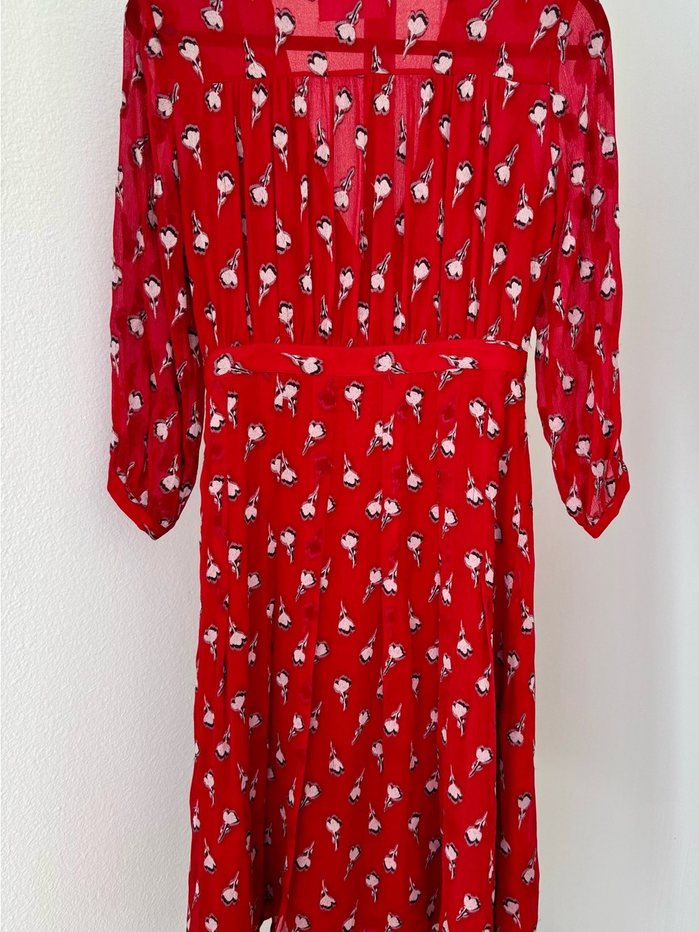 ba&sh Memory Dress in Rouge XS - Picture 3 of 6
